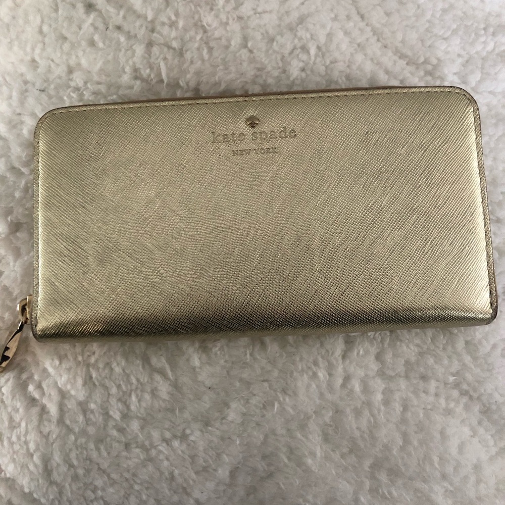 Gold Kate Spade Continental Wallet